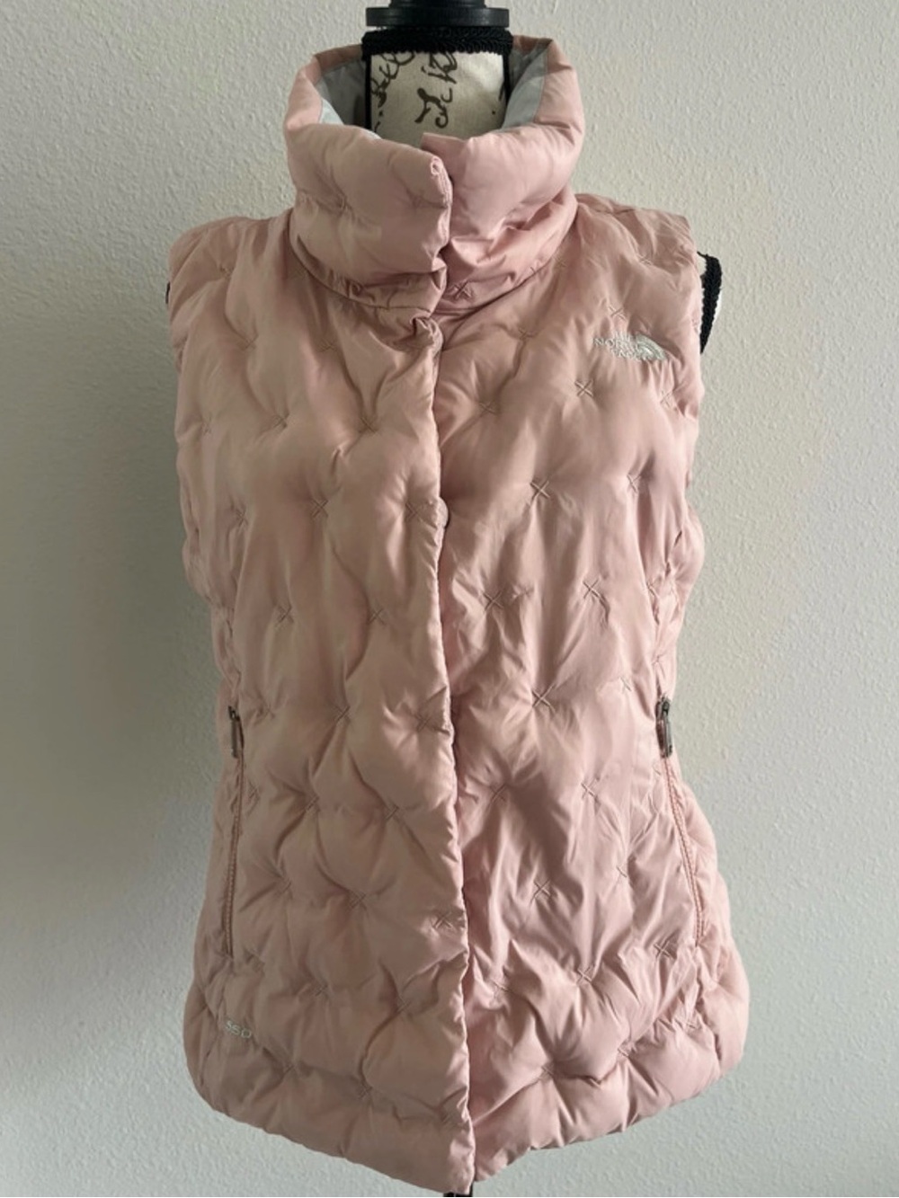 The North Face Women's Pale Pink Quilted Puffer Vest